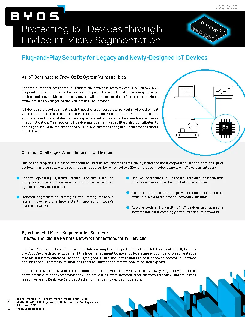Use Case - Securing IoT Devices thumbnail