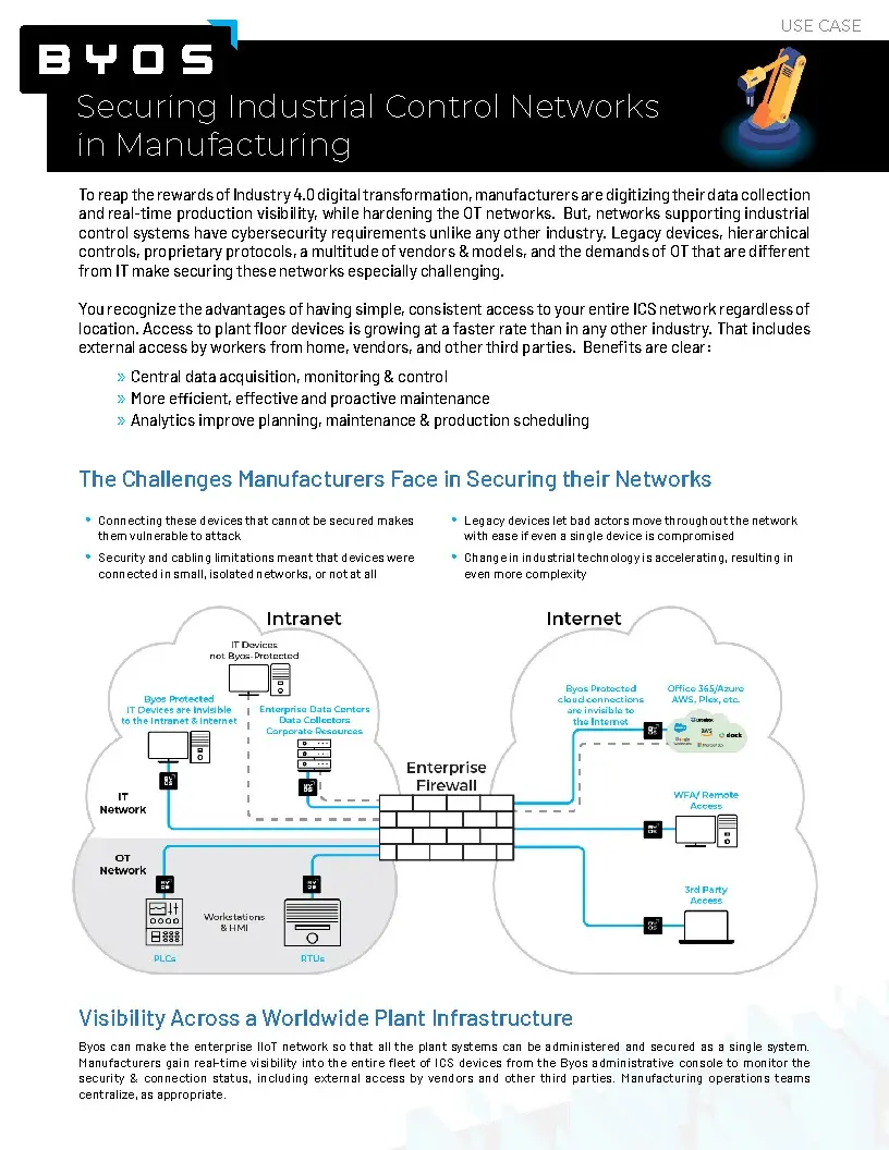 Use Case - Securing Industrial Control Networks thumbnail